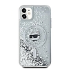 Karl Lagerfeld Liquid Glitter Choupette Head MagSafe tok iPhone 11 / Xr készülékhez - átlátszó