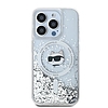 Karl Lagerfeld Liquid Glitter Choupette Head MagSafe tok iPhone 15 Pro Max készülékhez - átlátszó