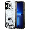 Karl Lagerfeld Liquid Glitter Choupette tok iPhone 14 Pro-hoz - átlátszó