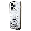 Karl Lagerfeld Liquid Glitter Choupette tok iPhone 14 Pro-hoz - átlátszó