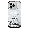 Karl Lagerfeld Liquid Glitter Choupette tok iPhone 14 Pro-hoz - átlátszó