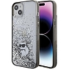 Karl Lagerfeld Liquid Glitter Choupette tok iPhone 15 Plus-hoz - átlátszó