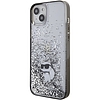 Karl Lagerfeld Liquid Glitter Choupette tok iPhone 15 Plus-hoz - átlátszó