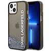 Karl Lagerfeld Liquid Glitter Elong tok iPhone 14 Plus-hoz - fekete