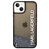 Karl Lagerfeld Liquid Glitter Elong tok iPhone 14 Plus-hoz - fekete