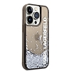 Karl Lagerfeld Liquid Glitter Elong tok iPhone 14 Pro-hoz - fekete