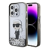 Karl Lagerfeld Liquid Glitter Ikonik tok iPhone 15 Pro-hoz - átlátszó