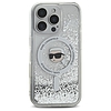 Karl Lagerfeld Liquid Glitter Karl Head Magassafe tok iPhone 16 Pro Max készülékhez - átlátszó