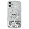 Karl Lagerfeld Liquid Glitter Karl Head Magsafe iPhone 16 tok - átlátszó