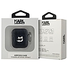 Karl Lagerfeld Monogram Choupette Head tok AirPods 1/2-hez - fekete