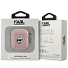 Karl Lagerfeld Monogram Choupette Head tok AirPods 1/2-hez - rózsaszín