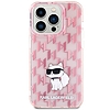 Karl Lagerfeld Monogram Choupette tok iPhone 15 Pro Max készülékhez - rózsaszín