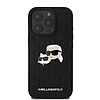 Karl Lagerfeld Monogram Karl & Choupette fejtű iPhone 16 Pro tok - fekete