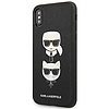 Karl Lagerfeld Saffiano Karl&Choupette Head tok iPhone XS Max készülékhez - fekete