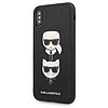 Karl Lagerfeld Saffiano Karl&Choupette Head tok iPhone X/XS-hez - fekete