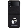 Karl Lagerfeld Saffiano Karl&Choupette Pin tok Samsung Galaxy Z Flip 4-hez - fekete