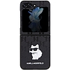 Karl Lagerfeld Saffiano Monogram Choupette Pin tok Samsung Galaxy Z Flip 5-höz - fekete