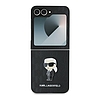 Karl Lagerfeld Saffiano Monogram Ikonik tűs tok Samsung Galaxy Z Flip 6 telefonhoz - fekete