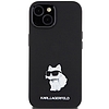 Karl Lagerfeld Silicone Choupette fém tűs tok iPhone 15-höz - fekete