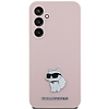 Karl Lagerfeld Silicone Choupette fém tűs tok Samsung Galaxy S23 FE-hez - rózsaszín