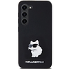 Karl Lagerfeld Silicone Choupette fém tűs tok Samsung Galaxy S23-hoz - fekete