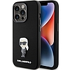 Karl Lagerfeld Silicone Ikonik fém tűs tok iPhone 15 Pro-hoz - fekete