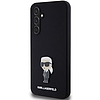 Karl Lagerfeld Silicone Ikonik fém tűs tok Samsung Galaxy S23 FE-hez - fekete