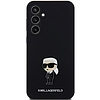 Karl Lagerfeld Silicone Ikonik fém tűs tok Samsung Galaxy S23 FE-hez - fekete