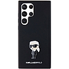 Karl Lagerfeld Silicone Ikonik fém tűs tok Samsung Galaxy S23 Ultra készülékhez - fekete