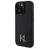 Karl Lagerfeld Silicone Shadow Metal Initial MagSafe iPhone 16 Pro tok - fekete