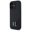 Karl Lagerfeld Silicone Shadow Metal Initial MagSafe iPhone 16 tok - fekete