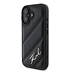 Karl Lagerfeld steppelt Signature iPhone 16 Plus tok - fekete