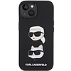 Karl Lagerfeld szilikon Karl&Choupette fejtok iPhone 15 Plus / 14 Plus telefonhoz - fekete