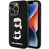 Karl Lagerfeld szilikon Karl&Choupette Head tok iPhone 15 Pro-hoz - fekete