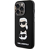 Karl Lagerfeld szilikon Karl&Choupette Head tok iPhone 15 Pro-hoz - fekete