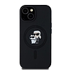 Karl Lagerfeld szilikon Karl&Choupette MagSafe tok iPhone 15 Plus / 14 Plus telefonhoz - fekete