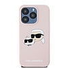 Karl Lagerfeld Szilikon Karl&Choupette MagSafe tok iPhone 15 Pro-hoz - rózsaszín