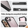 Katonai minősítésű PanzerGlass ClearCase iPhone 15 tok - átlátszó és fekete