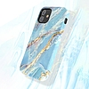 Kingxbar Marble Series tokkal díszített nyomtatott márvány iPhone 12 mini kék