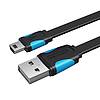 Lapos USB 2.0 A - Mini 5 tűs kábel Vention VAS-A14-B050 0,5m fekete