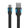 Lapos USB 2.0 A - Mini 5 tűs kábel Vention VAS-A14-B100 1m fekete