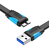 Lapos USB 3.0 A - Micro-B kábel Vention VAS-A12-B050 0,5 m fekete