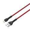 LDNIO LS482 2m USB - Lightning kábel, piros (LS482 lightning)