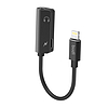 Lightning-AUX mini jack 3,5 mm-es adapter + Lightning Budi, fekete (137)