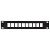 Logilink 10" Keystone Panel for 10 Keystone Jacks, black (ACT108)