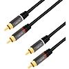 Logilink Audio Cable, 2x2 Cinch (RCA) male, gold, 10m, black (CA1209)