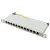 Logilink Cat.6A Patch Panel 12-Port 10", STP, half unit height, grey (NP0065)