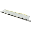 Logilink Cat.6A Patch Panel 24-Port STP, grey, half unit height (NP0062)