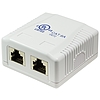 Logilink Cat.6A Surface Mounted Box 2 x RJ45, white (NP0074)