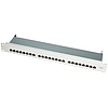 Logilink Cat6 Patch Panel 24 portos, szürke, teljesen árnyékolt (NP0040A)